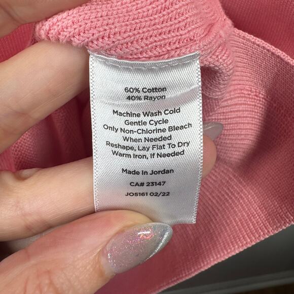 Talbots Cardigan Women Size M NWT Pink Long Sleeve Grandpa Spring 358656 Modest - Picture 10 of 10